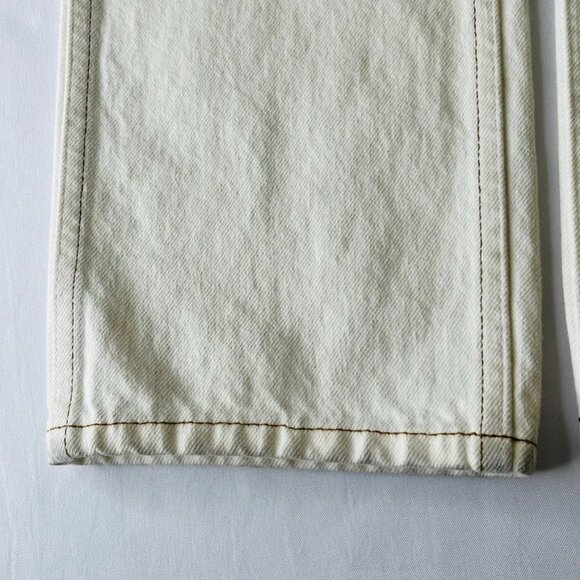 Frame Rigid Denim Straight Full Length Jeans Size 27 Off White - Picture 11 of 16